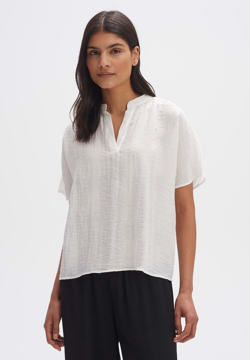 OPUS KURZARM FLANDRA - Bluse - milk