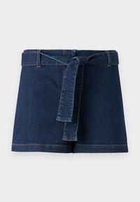 ONLMADISON BELT - Jeansshorts - dark blue denim