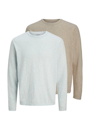 2 PACK - Striktrøje - beige   hellblau