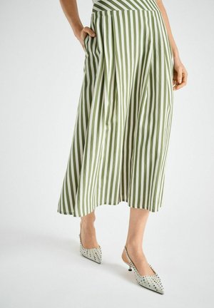 GESTREIFTER MIT UND TASCHEN - A-lijn rok - groen