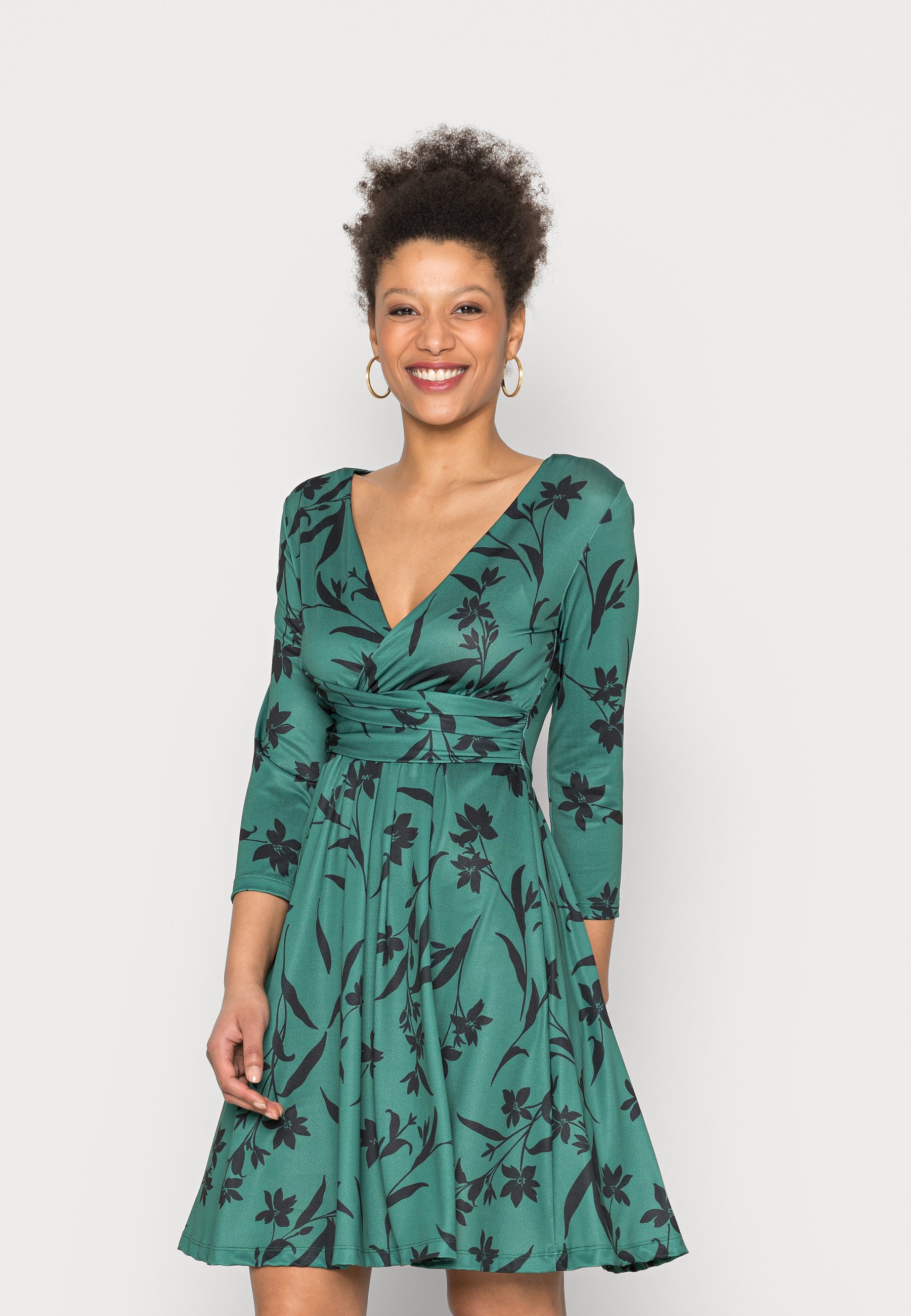 Anna Field Vestito di maglina - dark green/black/verde scuro - Zalando.it