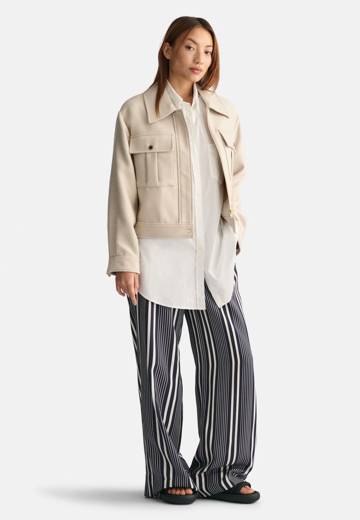 WIDE LEG STRIPED PRINT