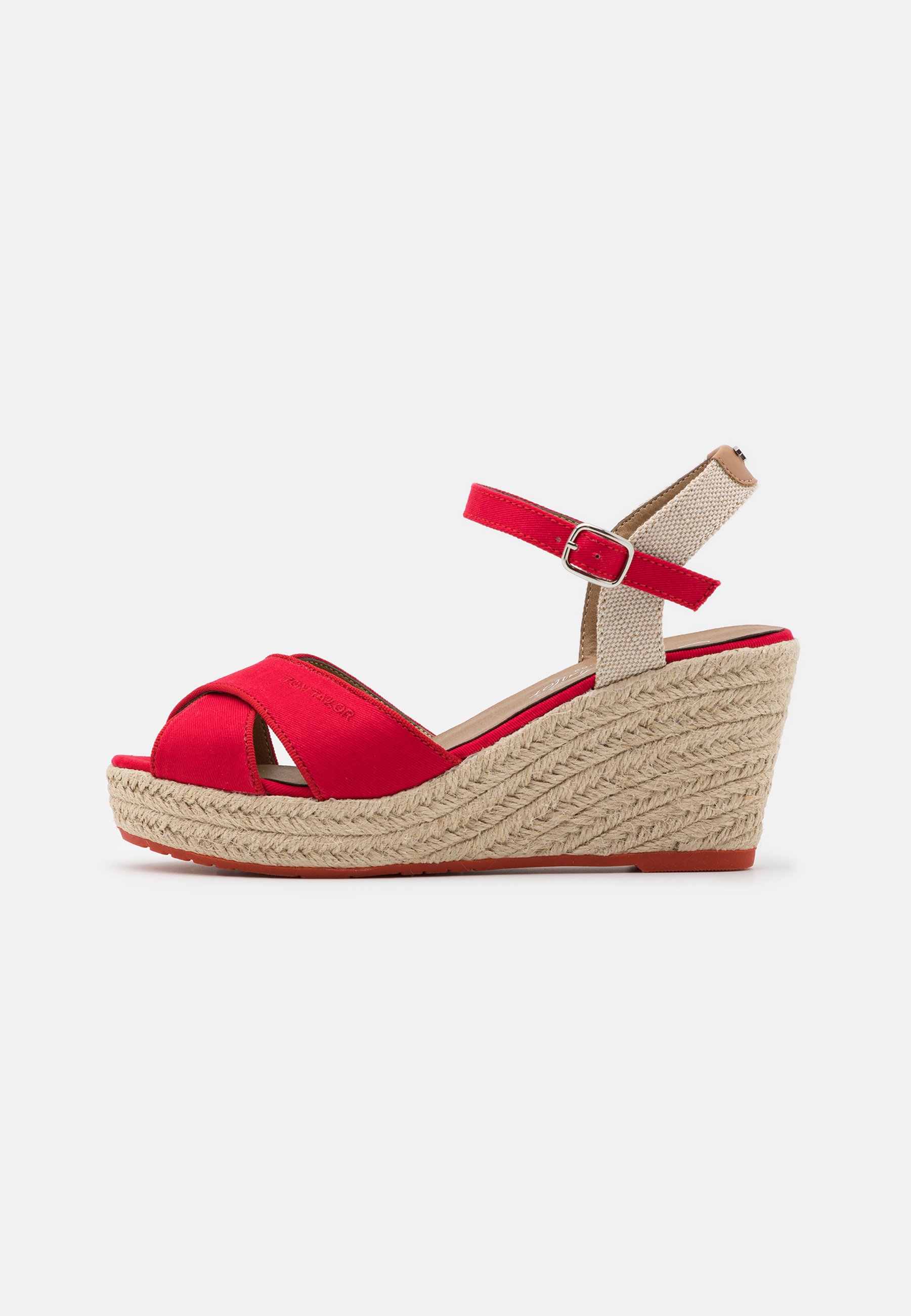Sandale compensée argent à lacet - Sandales Femme