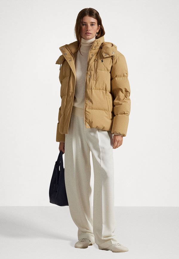 QUILTED HOODED DOWN JACKET - Down jacket - classic camel4