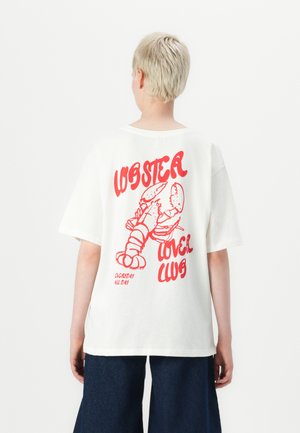ONLROSE OVERSIZE TEE - T-shirt imprimé - cloud dancer