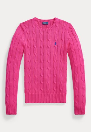 Polo Ralph Lauren, CABLE-KNIT COTTON CREWNECK SWEATER - Strickpullover - accent pink