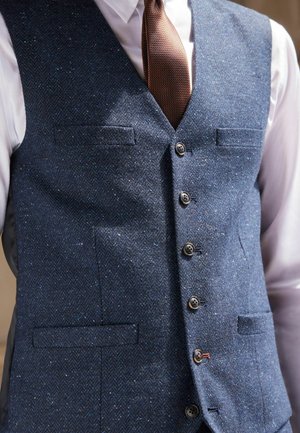 Next NOVA FIDES HERRINGBONE CONTENT  - Kostymväst - navy blue