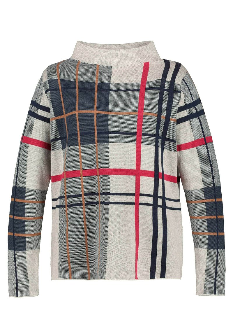Damen Strickjacken | GINA LAURA Strickpullover aschgrau/beige - MJ32939 Damen Strickjacken | GINA LAURA Strickpullover aschgrau/beige - MJ32939