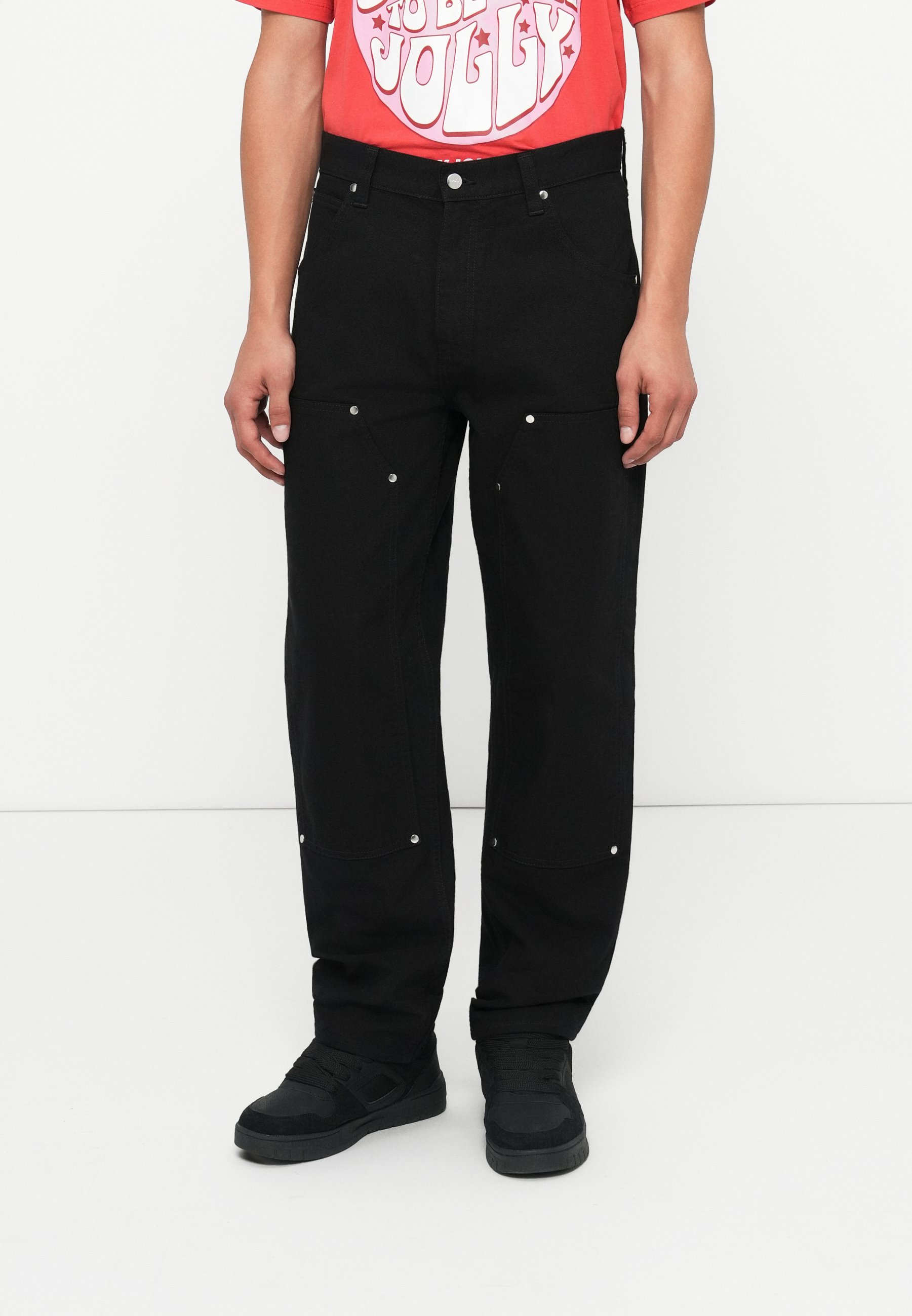 Edwin DOUBLE KNEE TYRELL PANT - Baggy Jeans - black - Zalando.co.uk