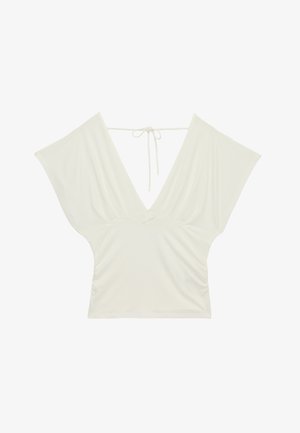 Koton, V NECK BLOUSE. - Blusa - beige