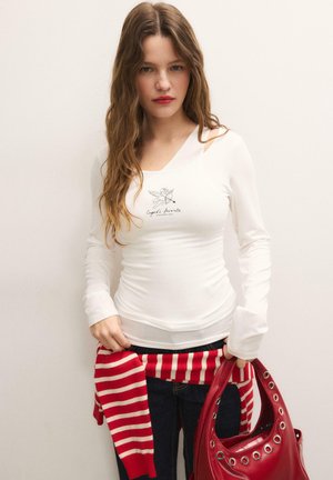 DOUBLE CHERUB PRINT - Maglietta a manica lunga - white