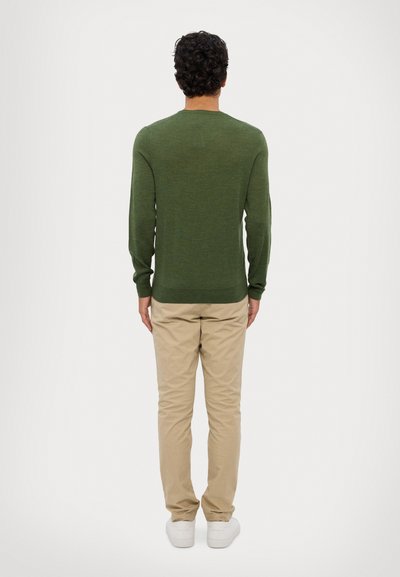 Polo Ralph Lauren SLIM FIT WASHABLE WOOL CREWNECK JUMPER  - Camisola - classic olive heather
