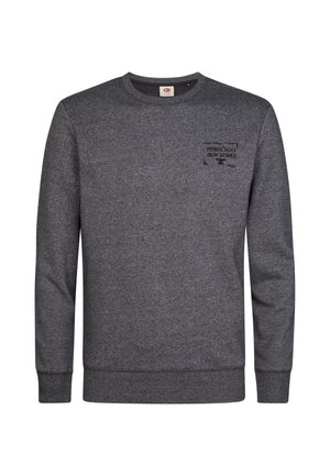 Petrol Industries, MELANGE ROUND NECK SWEATER STEELMONT - Sweater - iron steel