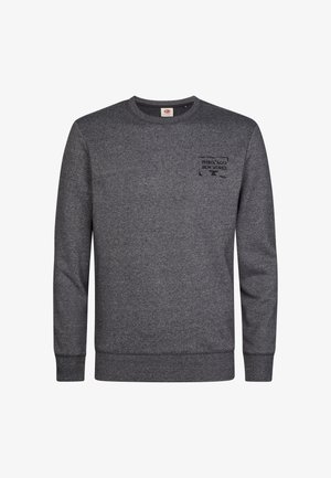 Petrol Industries, MELANGE ROUND NECK SWEATER STEELMONT - Sweater - iron steel