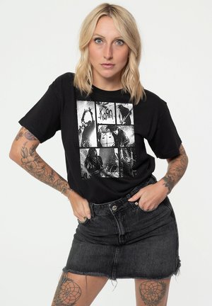 Paradiso Clothing KORN BLOCKS BAND UNISEX - Print T-shirt - black