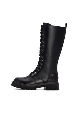 Stivali con plateau - black