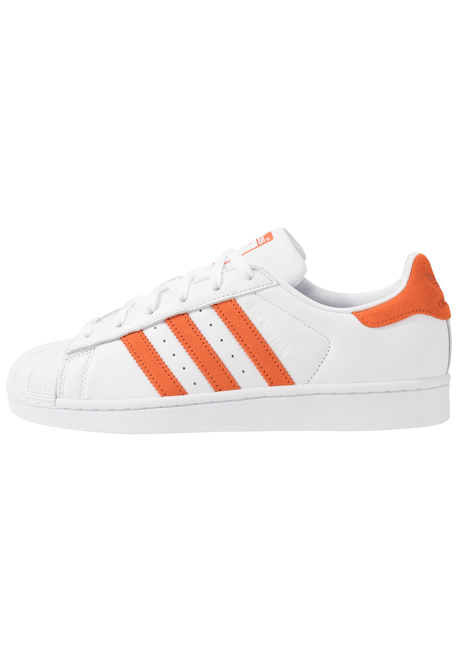 Adidas Originals Superstar Sneaker Low Footwear White Orange Hellgrau Zalando De