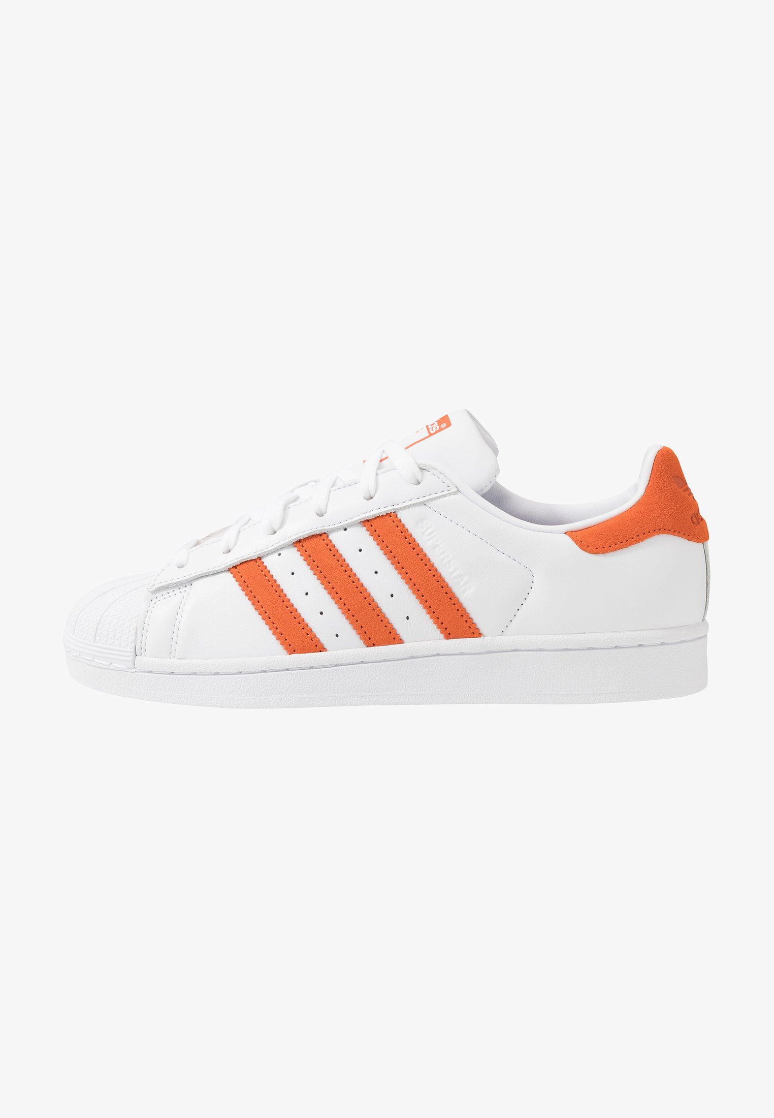 Adidas Originals Superstar Sneaker Low Footwear White Orange Hellgrau Zalando De