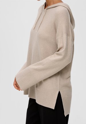 Hoodie - mottled beige