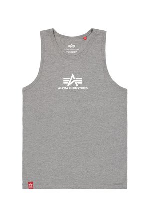 Alpha Industries, Top - charcoal heather/white