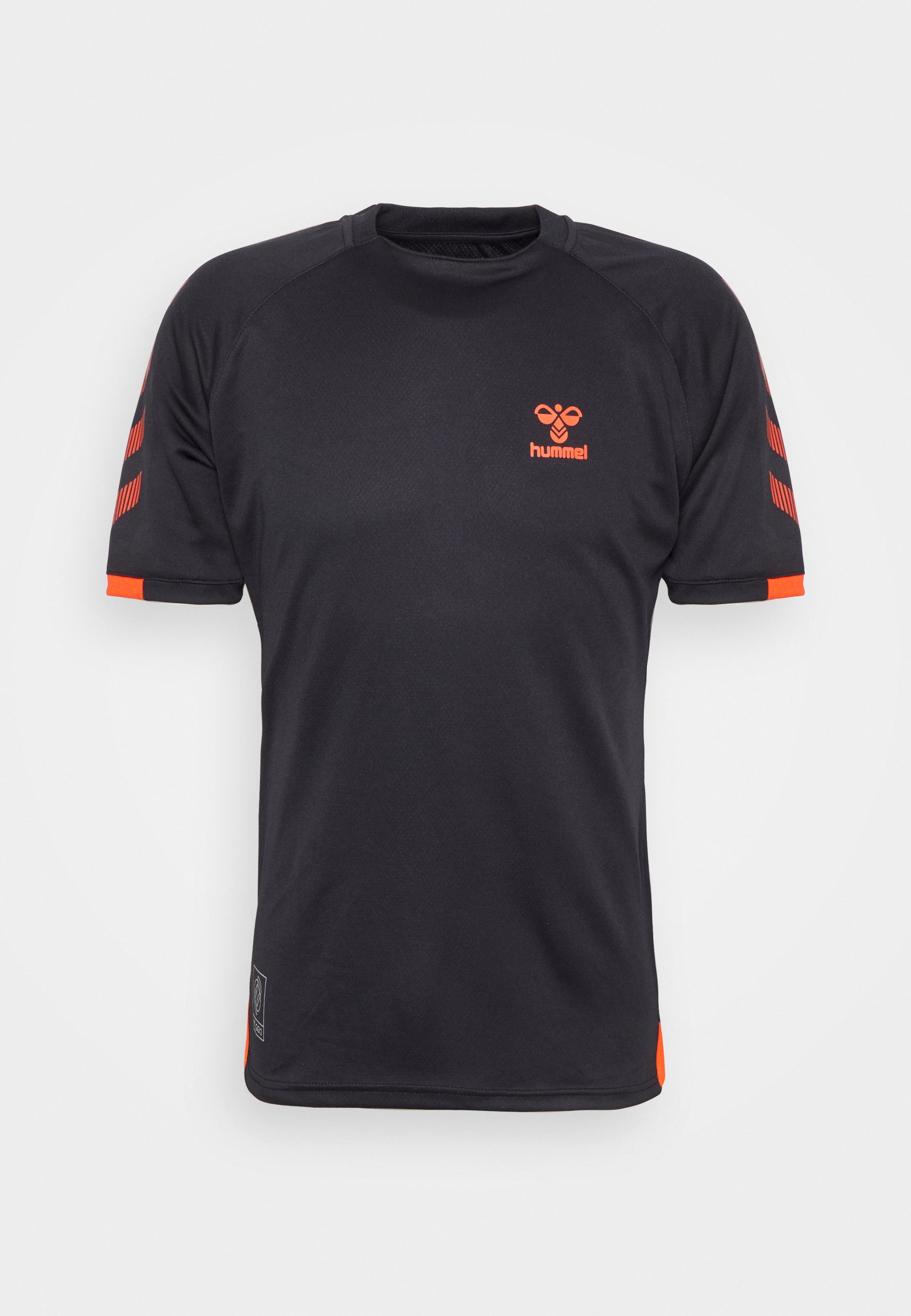 Hummel ACTION - T-shirt print - black/cherry tomato/zwart - Zalando.nl