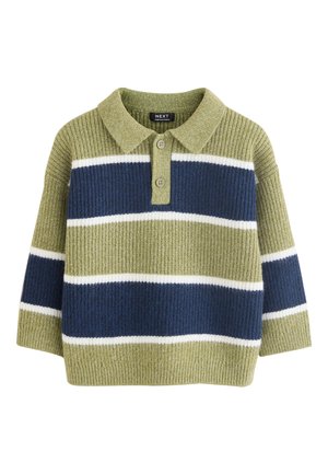 REGULAR FIT - STRIPE RUGBY - Top s dlhým rukávom - green/blue