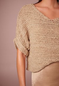 Next SHORT SLEEVE STITCH  - Apdrukāts T-krekls - neutral brown