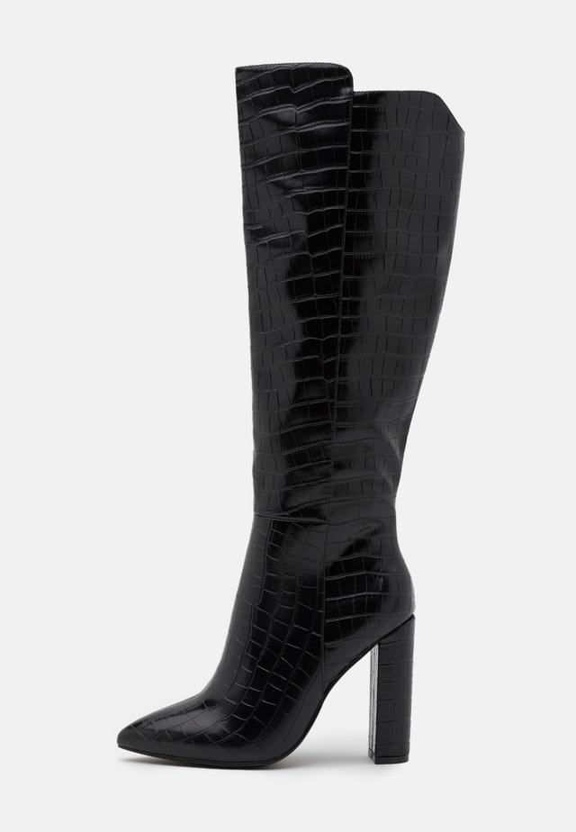 Laarzen met hoge hak - black