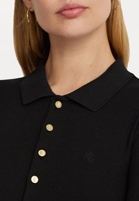 Lauren Ralph Lauren COTTON BLEND POLO DRESS - Džemperkleita - black