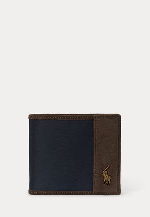 Polo Ralph Lauren, SUEDE-TRIM BILLFOLD WALLET - Πορτοφόλι - newport navy/brown
