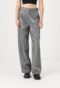 YAS YASKAMO PANT - Hlače - black/silver
