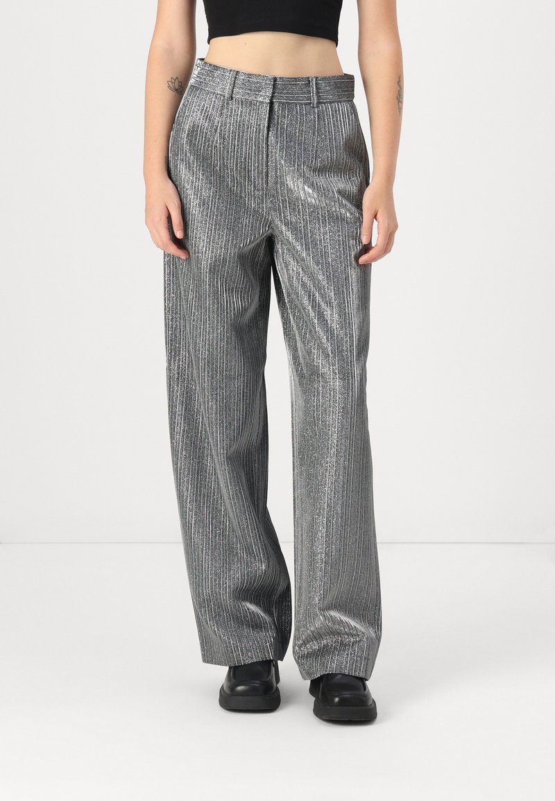 YAS YASKAMO PANT - Hlače - black/silver