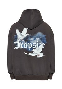 Dropsize DROPSIZE HERREN DROPSIZE HEAVY CLOUD DOVE HOODIE - Mikina s kapucí - washed black