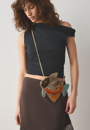 Next, BEADED FISH PURSE MINI BAG . - Pochette - brown