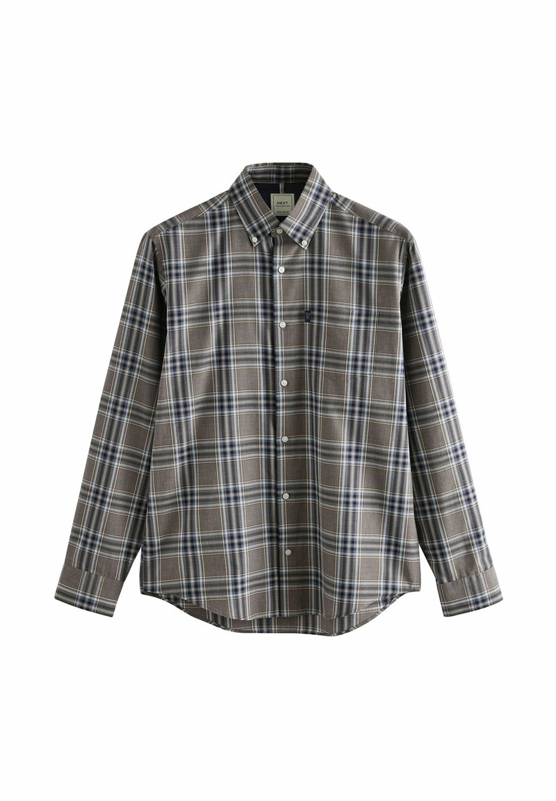 Next EASY IRON BUTTON DOWN OXFORD SHIRT - Camisa - neutral brown grey ...