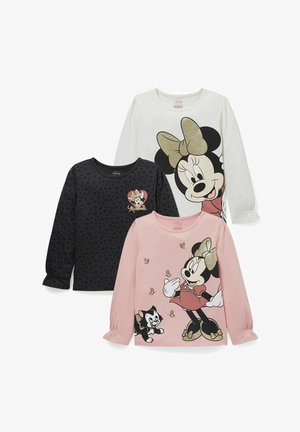 SET VAN 3 - MINNIE MOUSE - T-shirt à manches longues - cremeweiß