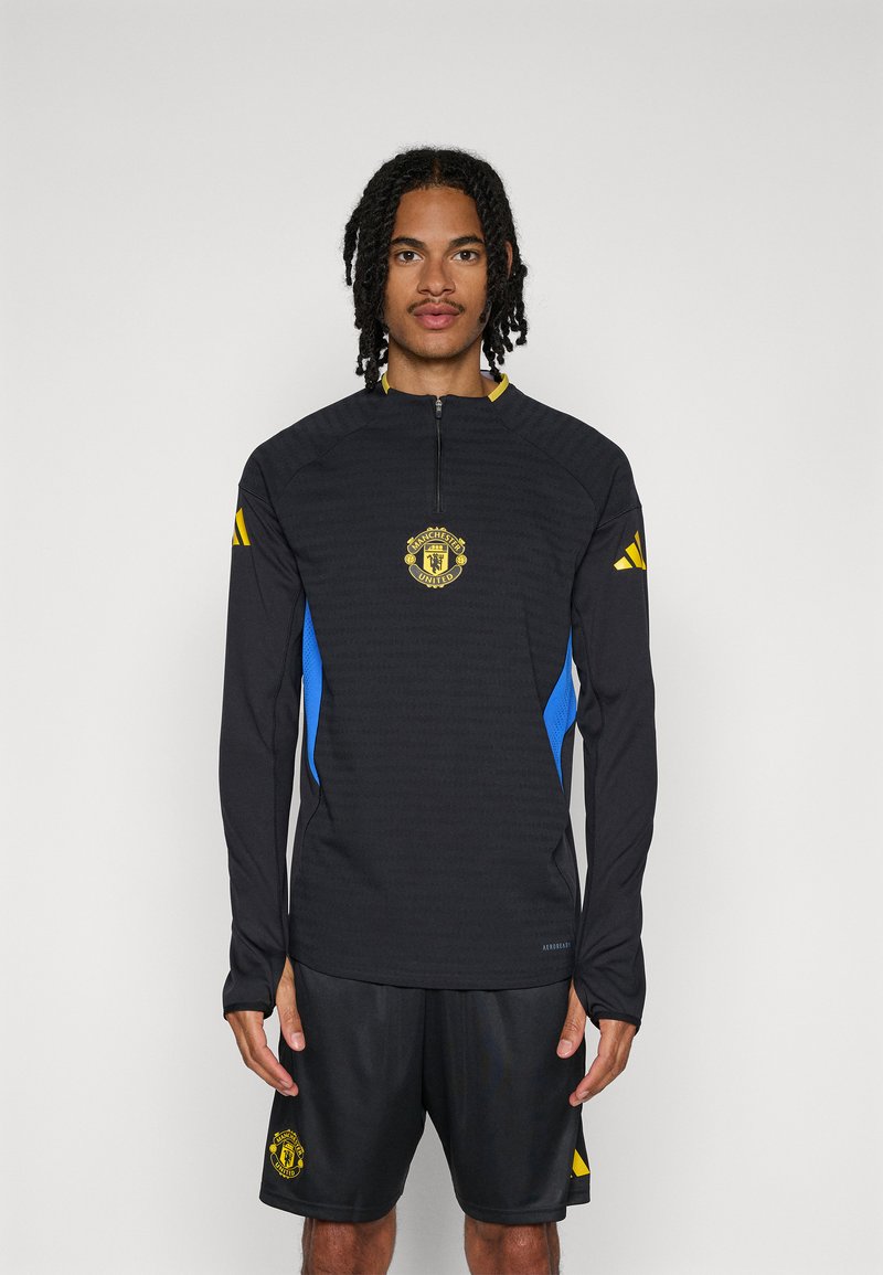 adidas Performance MANCHESTER UNITED 25/26 EUROPEAN PRO TRAINING TOP - Φανέλα τερματοφύλακα - black/blue/tribe yellow