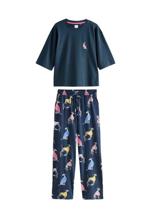 PETITE FIT - SHORT SLEEVE SET - Nattøj sæt - navy dog
