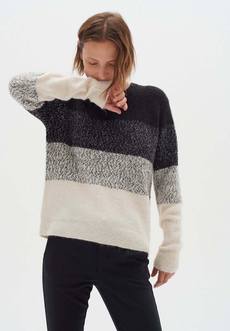 InWear GINCENT Crewneck Sweatshirt Whisper White/Black Stripe