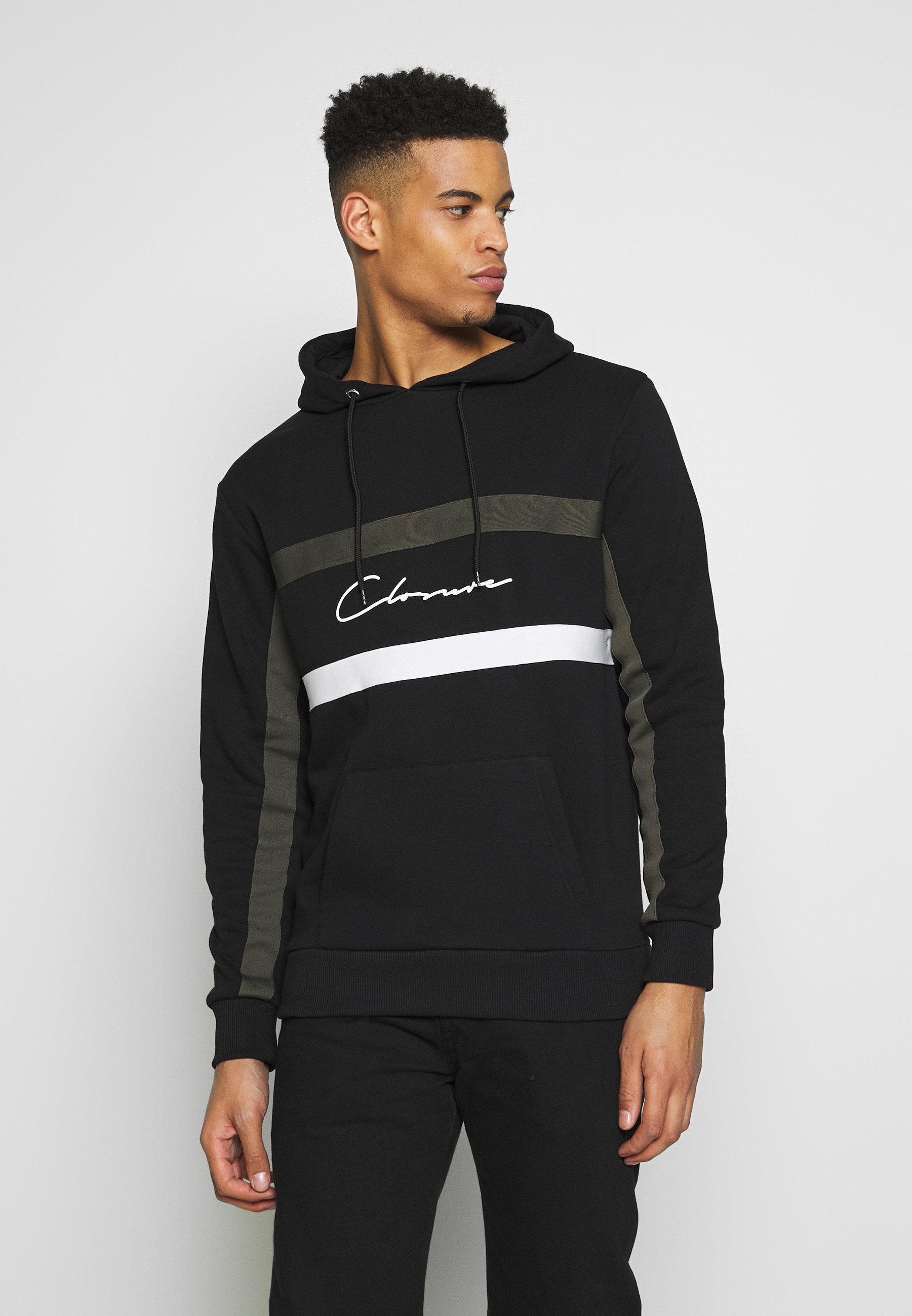CLOSURE London BAND STRIPE HOODY Hoodie black Zalando.no CLOSURE London BAND STRIPE HOODY - Hoodie - grey