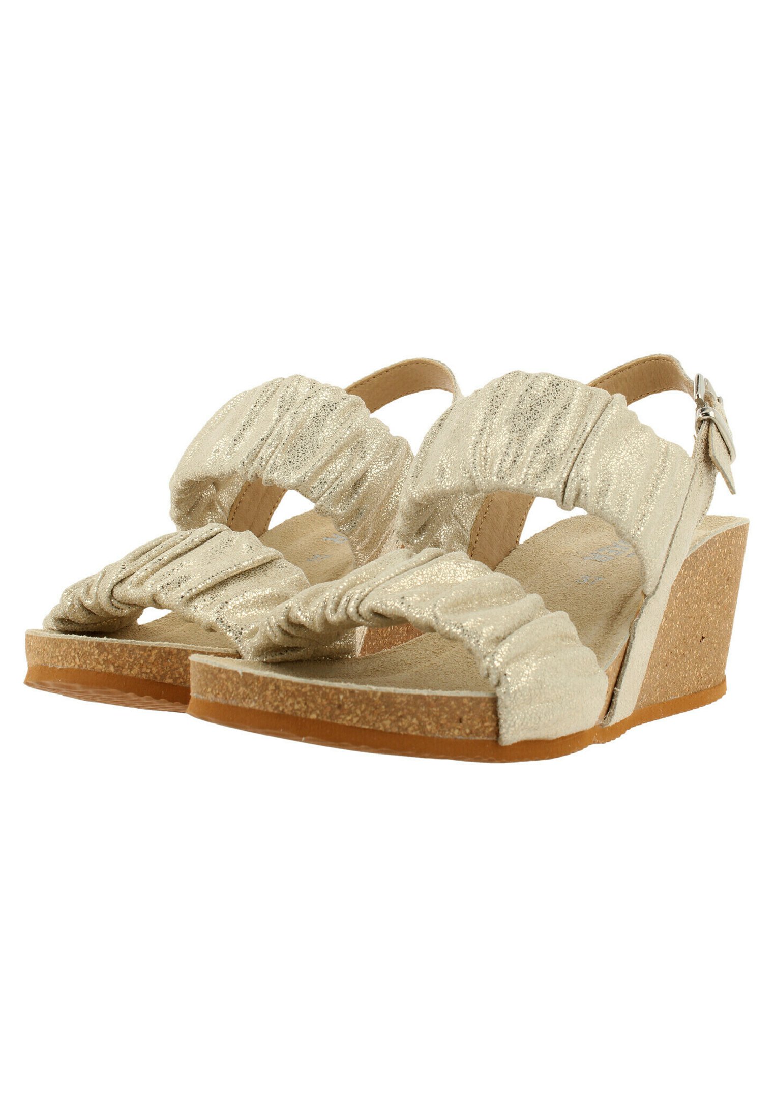 Bullboxer Sandalen met sleehak - gold/goudkleurig - Zalando.nl