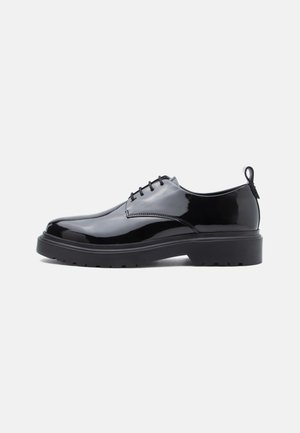 LEATHER - Obutev z vezalkami - black