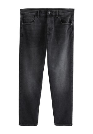 Next, REGULAR FIT - REGULAR TAPERED FIT CLASSIC STRETCH JEANS  . - Jeans fuselé - washed black crosshatch