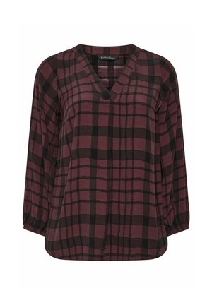 Evans, PLUS SIZE CASUAL TOPS - Bluse - burgundy