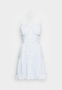 Hollister Co. BARE RUCHED BUST DRESS  - Vestido de dia - blue