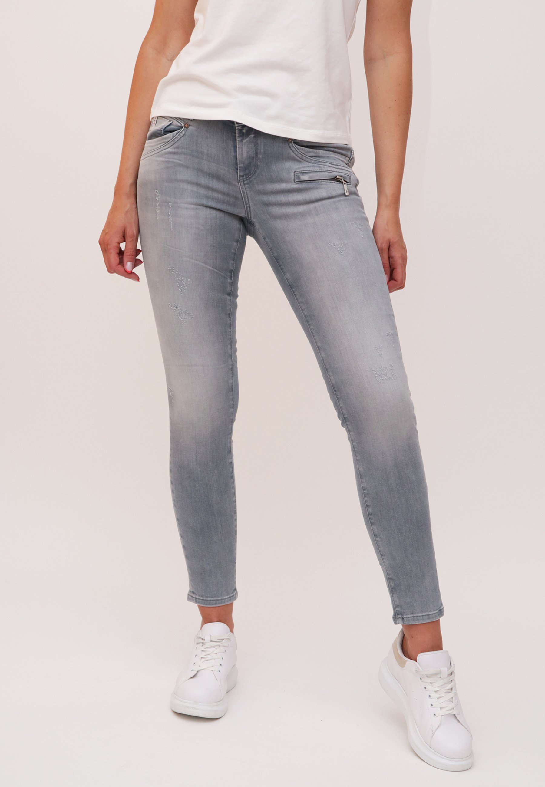 Jean Super Skinny DECREE Juniors Taille 3 Gris Délavé à L'acide - Occasion Bon état