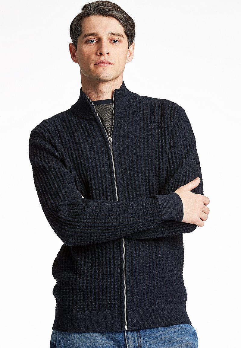 Lindbergh STRUCTURE - Cardigan - navy mel