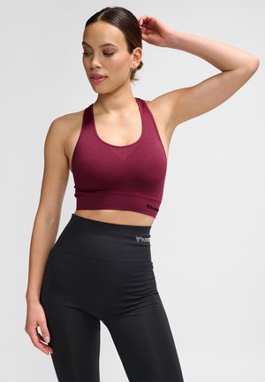 Hummel SEAMLESS - Reggiseno sportivo con sostegno medio - chocolate truffle