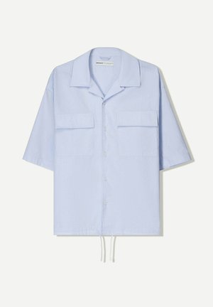 Bershka SHORT SLEEVE - Shirt - dark blue