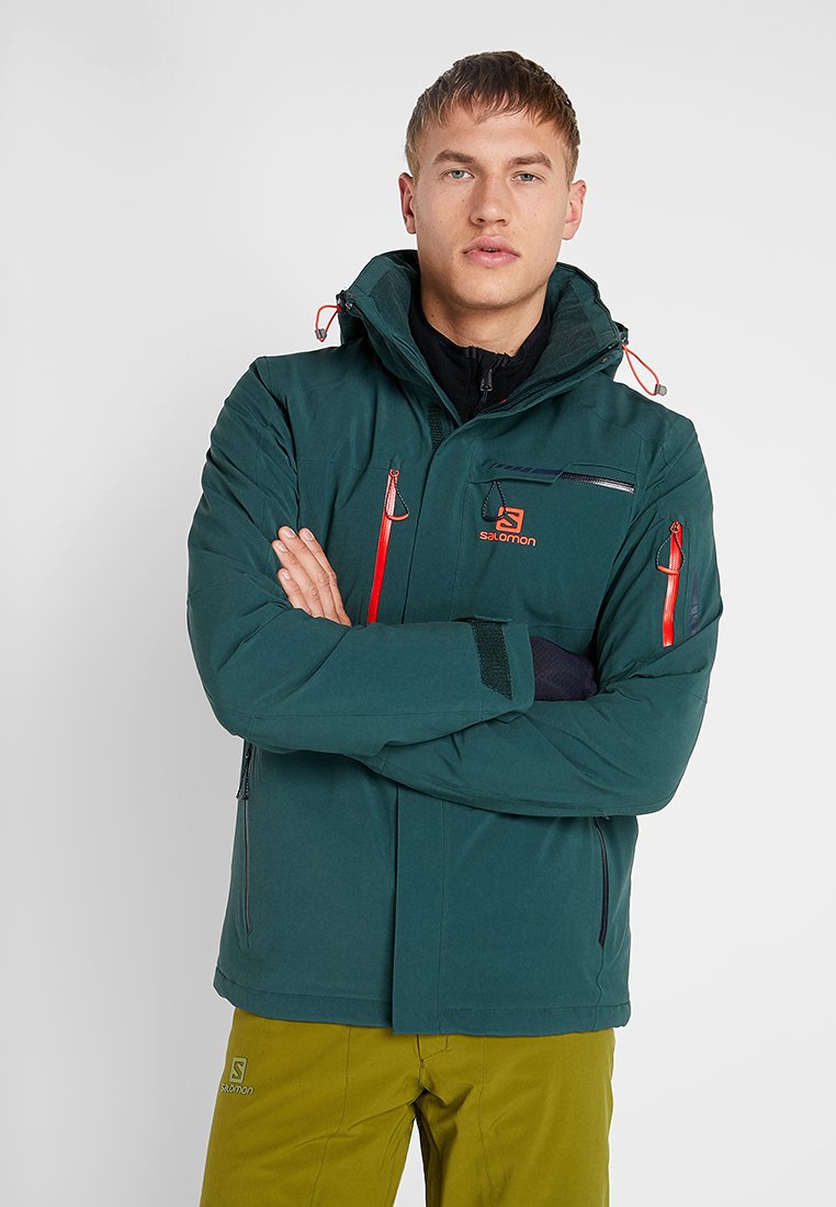 salomon green ski jacket